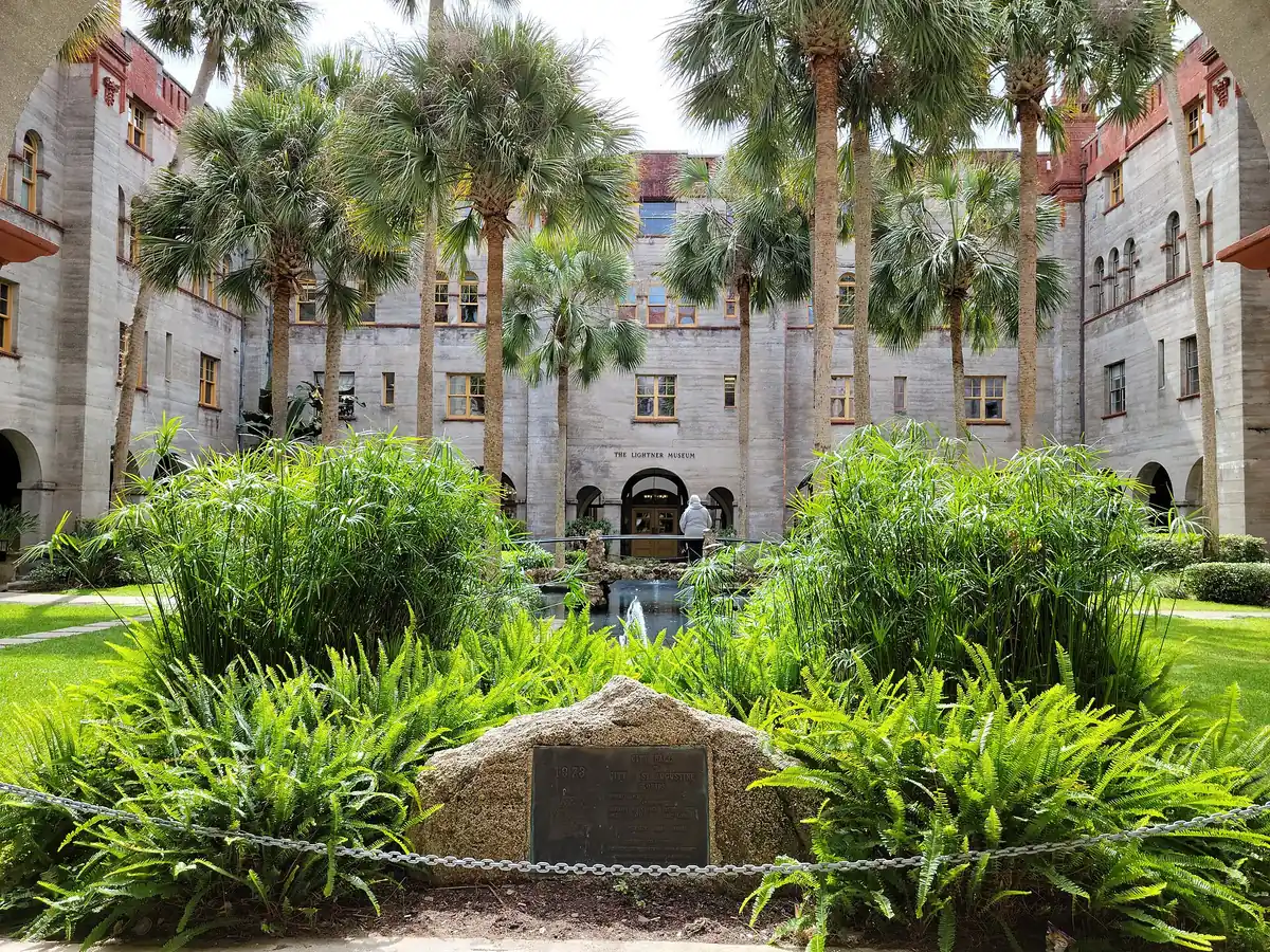 The courtyard of the Lightner Museum, the former Hotel Alcazar, on St. Augustine carriage tours